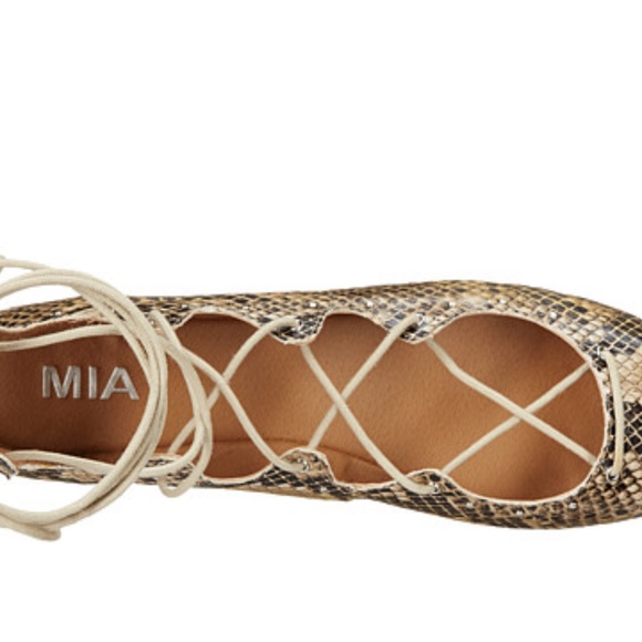 Mia Benni Snake Flats, 7.5, 8, 8.5 - Picture 3 of 7